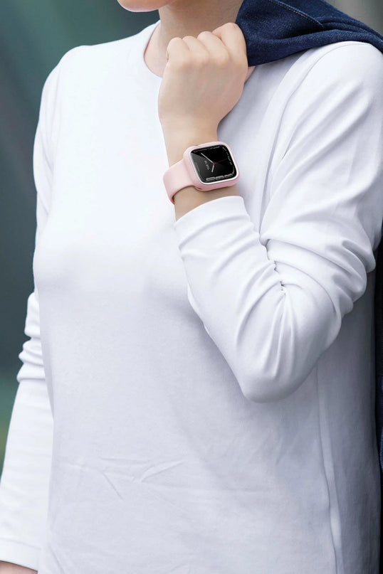 Watch 41mm Moduo Camlı Kasa Ekran Koruyucu - Pembe 5