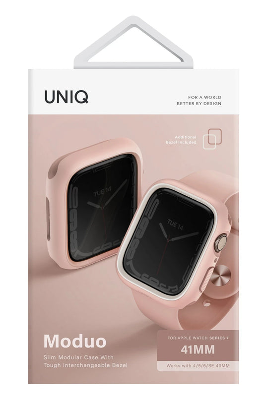 Watch 41mm Moduo Camlı Kasa Ekran Koruyucu - Pembe 4