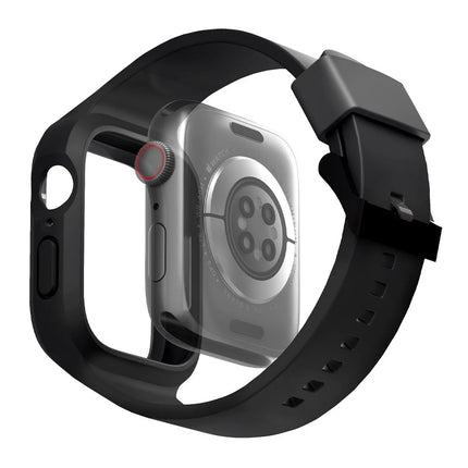 Watch 45mm Monos 2 in 1 Silikon Kordon - Siyah
