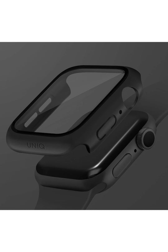 Watch 46mm Nautic Camlı Kasa Ekran Koruyucu - Siyah 2