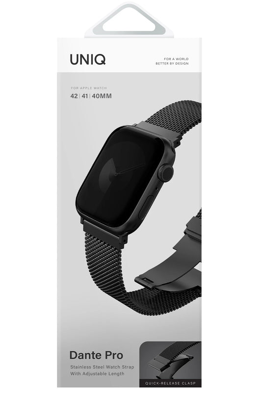 Watch Ultra 49mm Dante Pro Çelik Örgü Kordon - Siyah 3