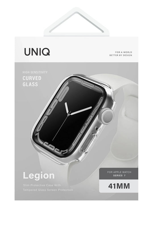 Watch 45mm Legion Camlı Silikon Kasa Koruyucu - Beyaz 6