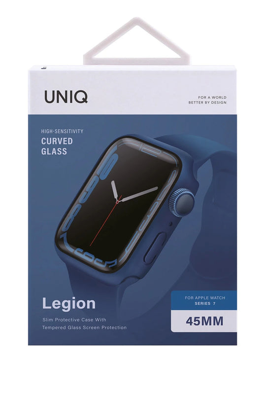 Watch 45mm Legion Camlı Silikon Kasa Koruyucu - Mavi 6
