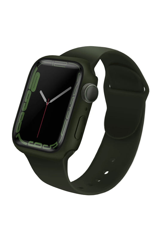 Watch 45mm Legion Camlı Silikon Kasa Koruyucu - Yeşil