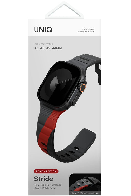 Watch Ultra 49mm Stride Rubber FKM Designer Edition Silikon Kordon - Bej-Sarı 5