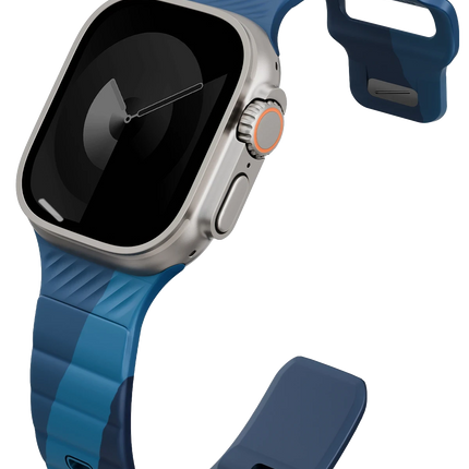 Watch Ultra 49mm Stride Rubber FKM Designer Edition Silikon Kordon - Lacivert-Mavi