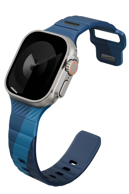 Watch Ultra 49mm Stride Rubber FKM Designer Edition Silikon Kordon - Lacivert-Mavi