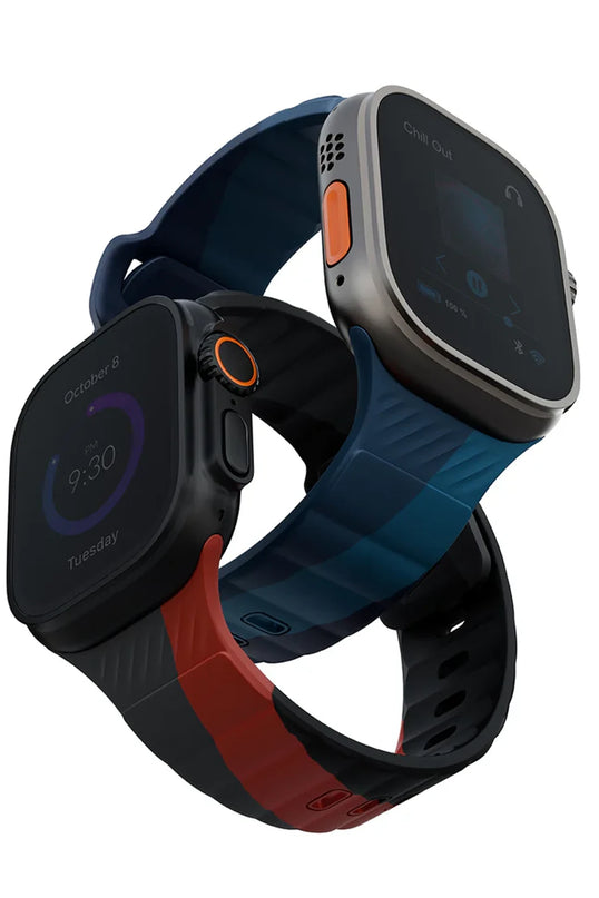 Watch Ultra 49mm Stride Rubber FKM Designer Edition Silikon Kordon - Lacivert-Mavi 2