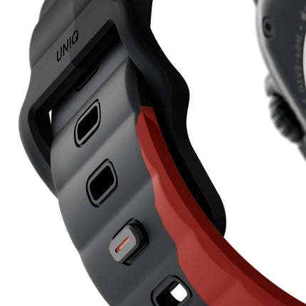 Watch Ultra 49mm Stride Rubber FKM Designer Edition Silikon Kordon - Siyah-Kırmızı 2