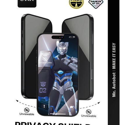 iPhone 18 Pro 2.5D HD 20º Privacy Cam Ekran Koruyucu - Siyah