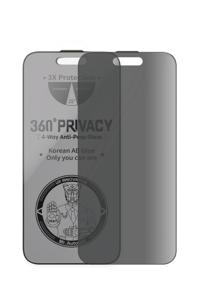 iPhone 18 Pro 4 Way Anti Spy 360 Privacy Cam Ekran Koruyucu 2