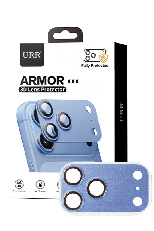 iPhone 18 Pro Armor 3D Kamera Lens Koruyucu - Mavi
