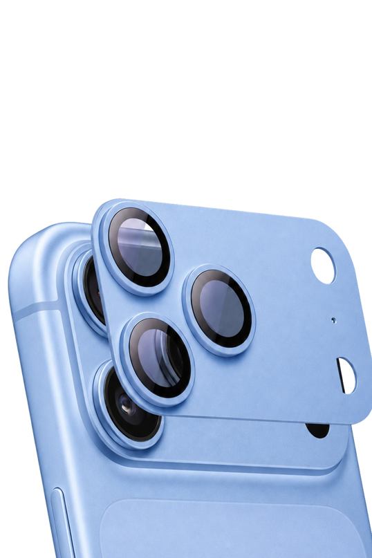 iPhone 18 Pro Armor 3D Kamera Lens Koruyucu - Mavi 3