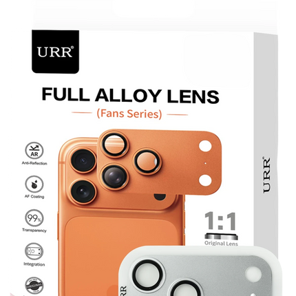 iPhone 18 Pro Fans Series Full Alloy Kamera Lens Koruyucu - Gümüş