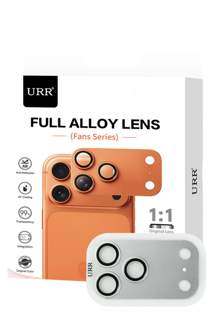 iPhone 18 Pro Fans Series Full Alloy Kamera Lens Koruyucu - Gümüş