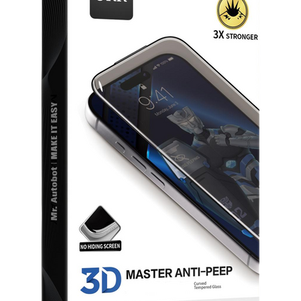 iPhone 18 Pro Max 3D Anti-Peep Curved Hayalet Cam Ekran Koruyucu