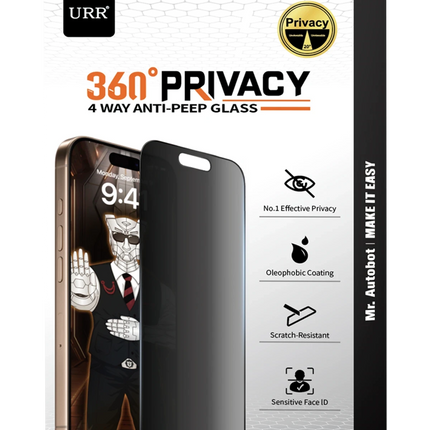 iPhone 18 Pro Max 4 Way Anti Spy 360 Privacy Cam Ekran Koruyucu