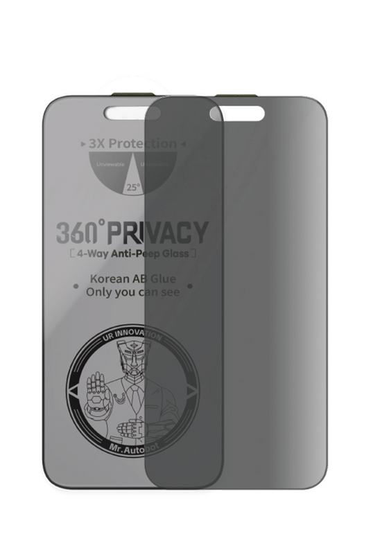iPhone 18 Pro Max 4 Way Anti Spy 360 Privacy Cam Ekran Koruyucu 2