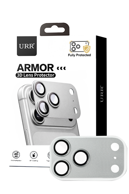 iPhone 18 Pro Max Armor 3D Kamera Lens Koruyucu - Gümüş