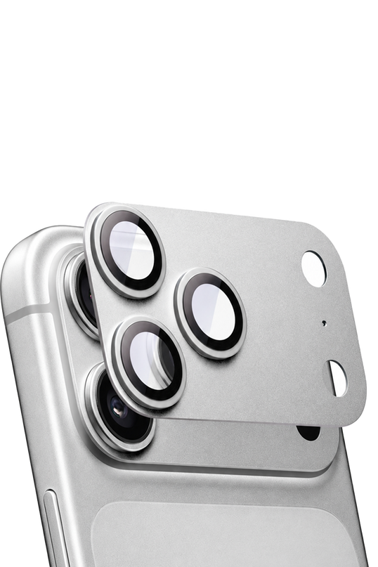 iPhone 18 Pro Max Armor 3D Kamera Lens Koruyucu - Gümüş 3