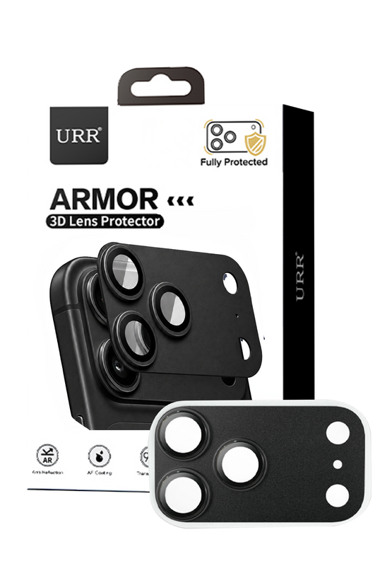 iPhone 18 Pro Max Armor 3D Kamera Lens Koruyucu - Siyah