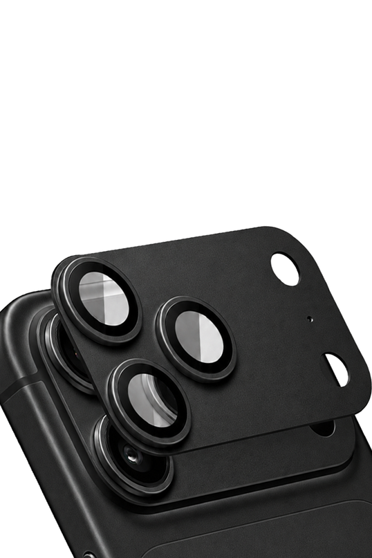iPhone 18 Pro Max Armor 3D Kamera Lens Koruyucu - Siyah 3