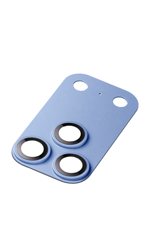 iPhone 18 Pro Max Fans Series Full Alloy Kamera Lens Koruyucu - Mavi 3