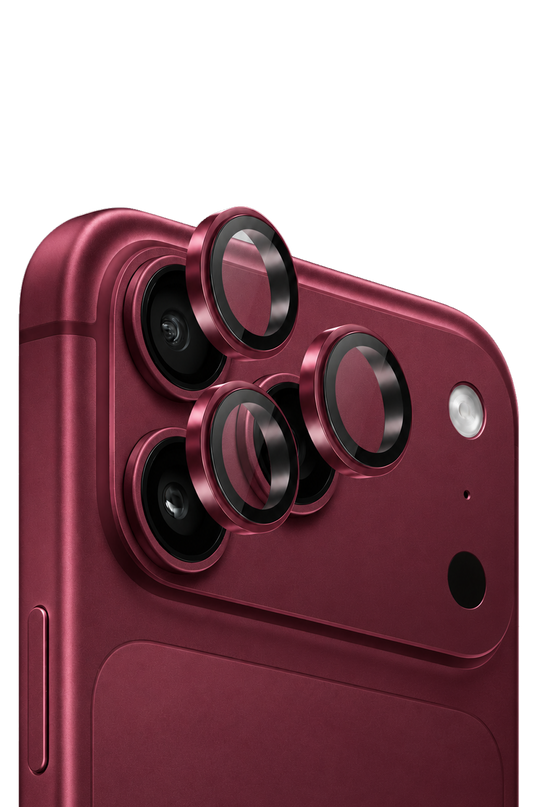 iPhone 18 Pro Max Titanium Alloy AR Kamera Lens Koruyucu - Bordo 2