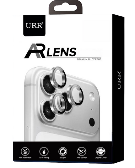 iPhone 18 Pro Max Titanium Alloy AR Kamera Lens Koruyucu - Gümüş