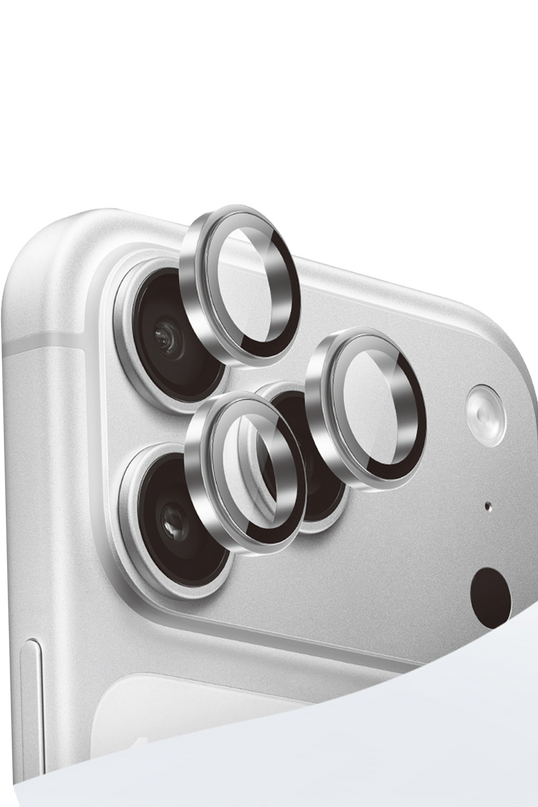 iPhone 18 Pro Max Titanium Alloy AR Kamera Lens Koruyucu - Gümüş 3