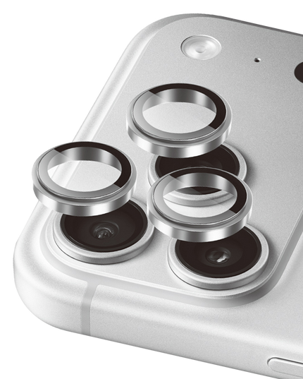 iPhone 18 Pro Max Titanium Alloy AR Kamera Lens Koruyucu - Gümüş 2