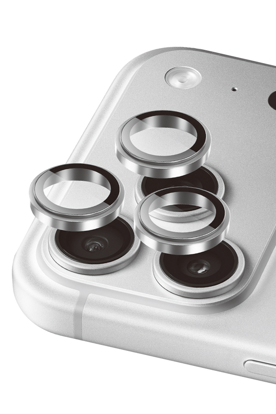 iPhone 18 Pro Max Titanium Alloy AR Kamera Lens Koruyucu - Gümüş 2