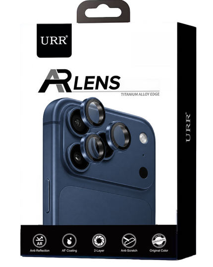 iPhone 18 Pro Max Titanium Alloy AR Kamera Lens Koruyucu - Lacivert