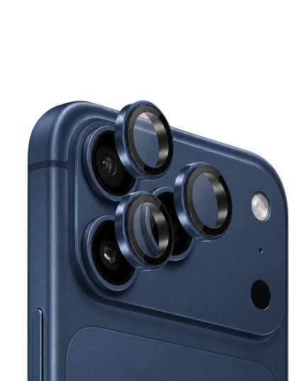 iPhone 18 Pro Max Titanium Alloy AR Kamera Lens Koruyucu - Lacivert 2