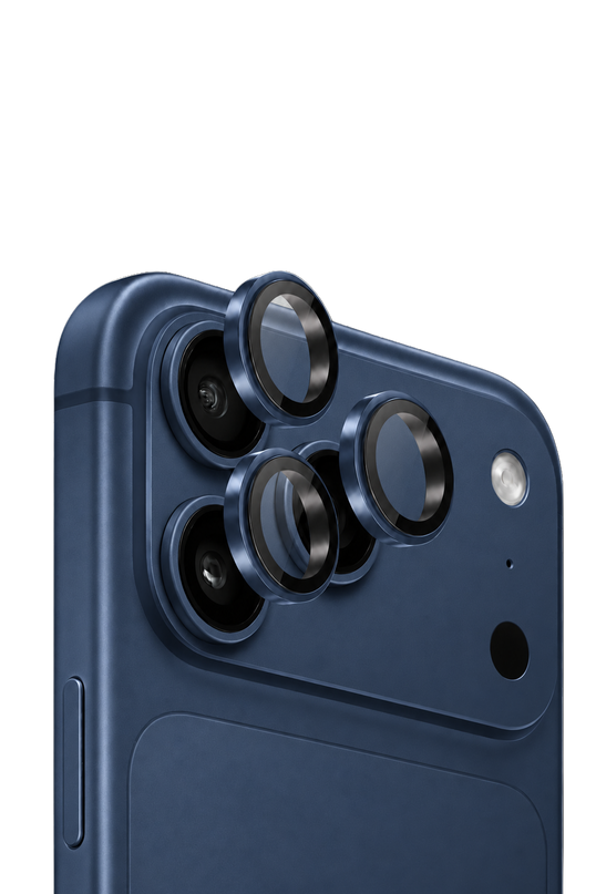 iPhone 18 Pro Max Titanium Alloy AR Kamera Lens Koruyucu - Lacivert 2