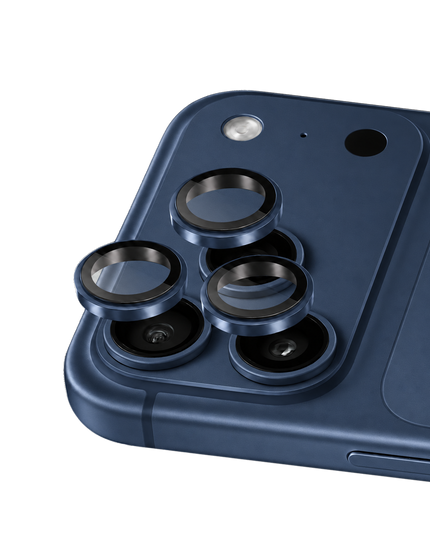 iPhone 18 Pro Max Titanium Alloy AR Kamera Lens Koruyucu - Lacivert 3