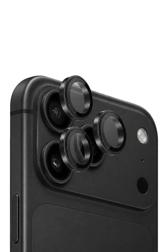 iPhone 18 Pro Max Titanium Alloy AR Kamera Lens Koruyucu - Siyah 2