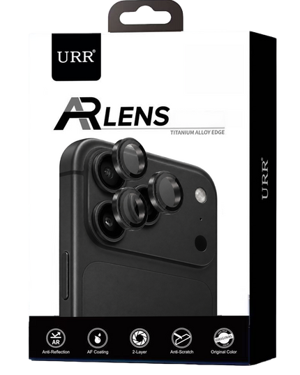 iPhone 18 Pro Max Titanium Alloy AR Kamera Lens Koruyucu - Siyah