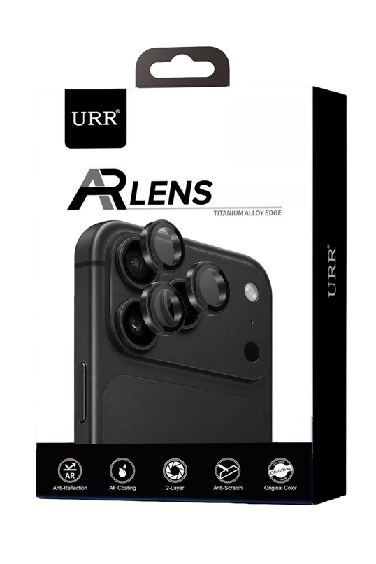 iPhone 18 Pro Max Titanium Alloy AR Kamera Lens Koruyucu - Siyah