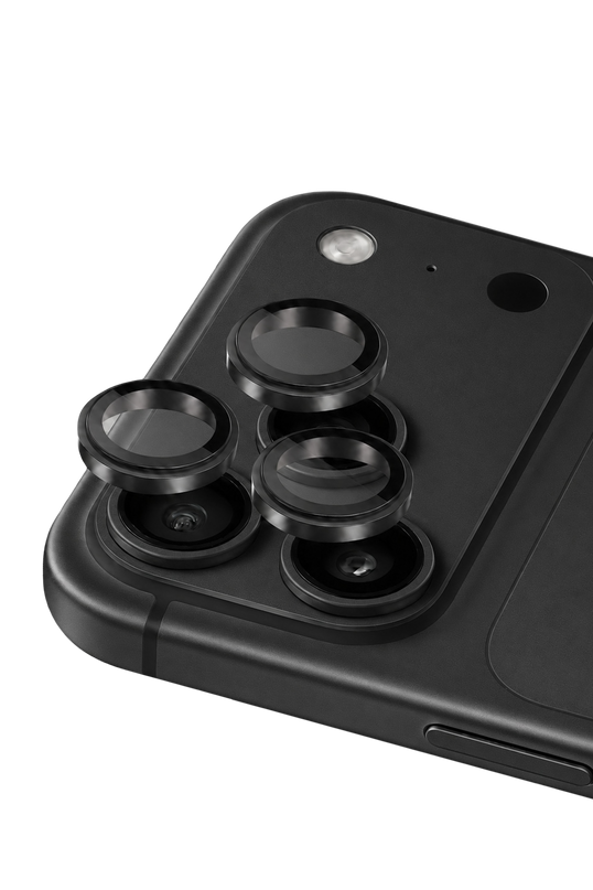 iPhone 18 Pro Max Titanium Alloy AR Kamera Lens Koruyucu - Siyah 3