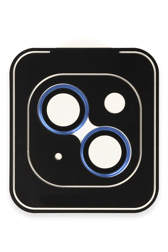 iPhone 14 Titanium Alloy AR Kamera Lens Koruyucu - Mavi