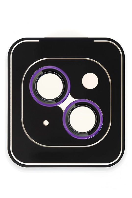 iPhone 14 Titanium Alloy AR Kamera Lens Koruyucu - Mor