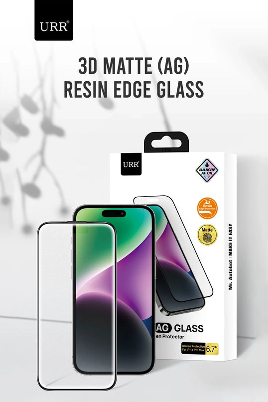 iPhone 15 Pro 3D Matte Antiglare Resin Edge Cam Ekran Koruyucu 5