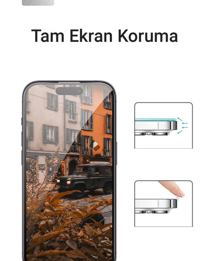 iPhone 15 Pro 3D Privacy Resin Edge Cam Ekran Koruyucu 5
