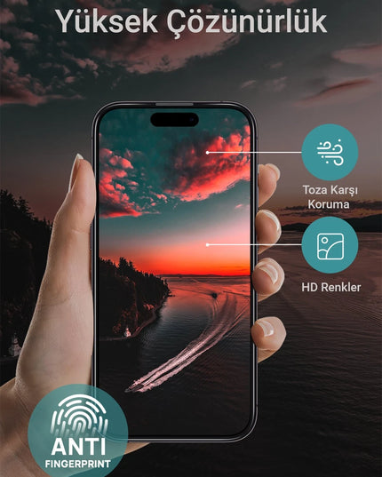 iPhone 15 Pro 3D Privacy Resin Edge Cam Ekran Koruyucu 2