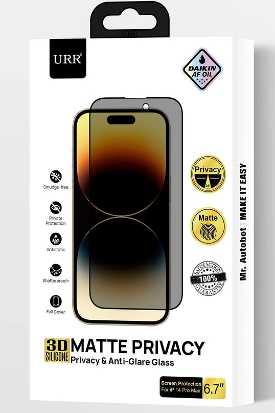 iPhone 15 Pro Max 3D Matte Privacy Resin Edge Cam Ekran Koruyucu