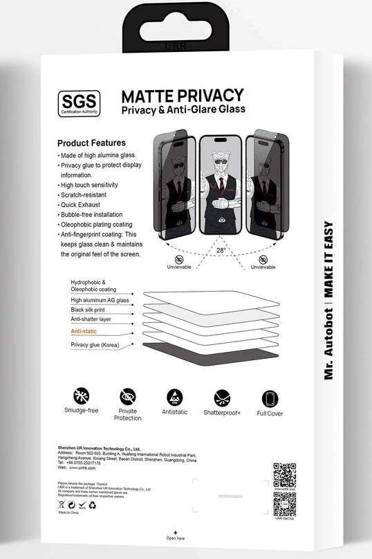iPhone 15 Pro Max 3D Matte Privacy Resin Edge Cam Ekran Koruyucu 2
