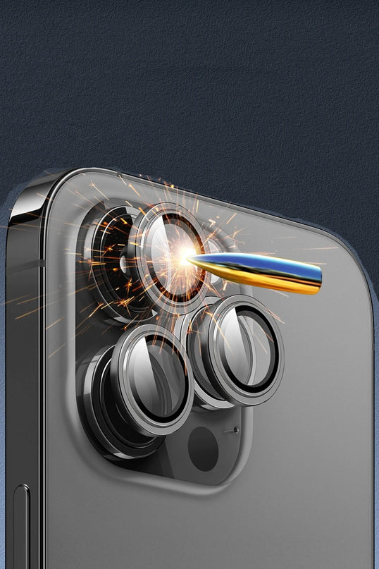 iPhone 15 Pro Max 3D PVD Dioxide Kamera Lens Koruyucu - Lacivert 2