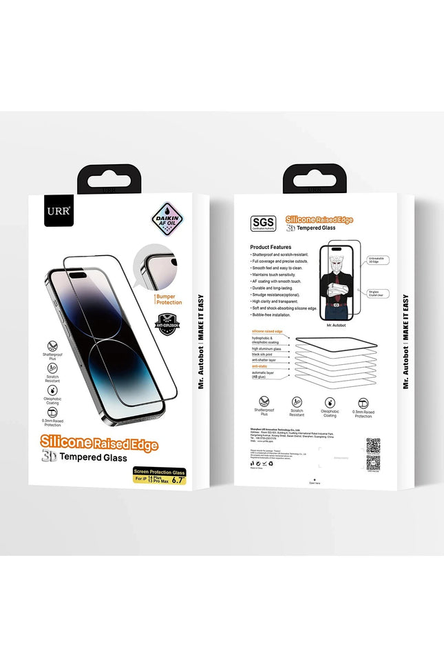 iPhone 15 Pro Max 3D Silikon Edge HD Cam Ekran Koruyucu 2