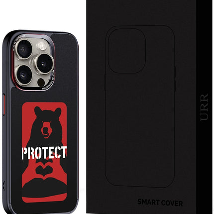 iPhone 15 Pro Max NFC Smart Case Akıllı Kapak Kılıf - Siyah 2